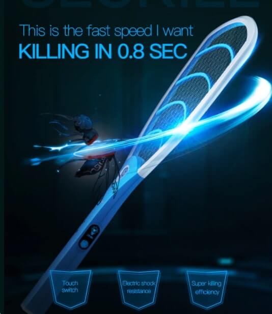 raqueta matamoscas electrico