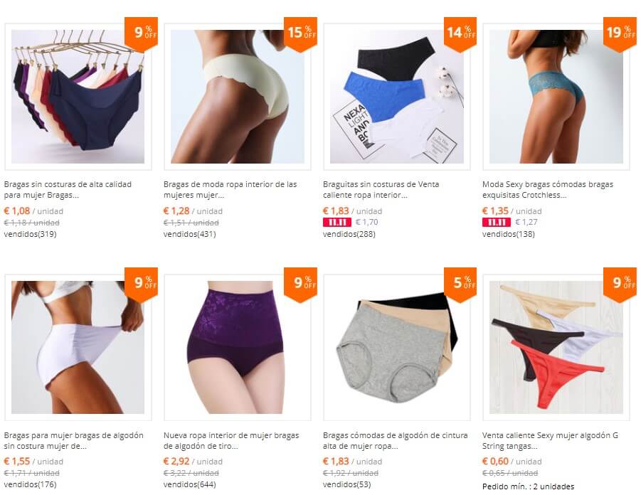 ropa interior barata