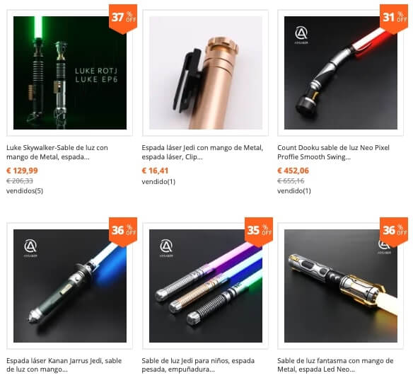 sables láser de alta calidad