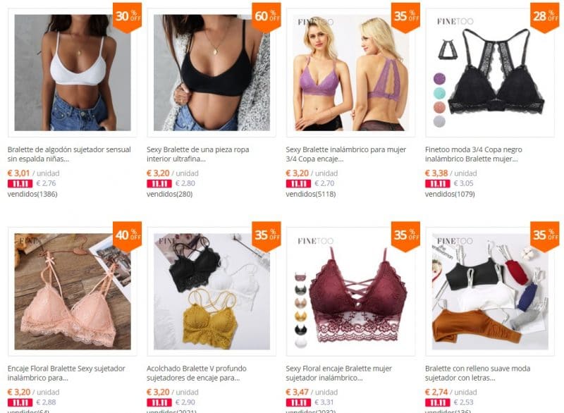 sujetadores baratos para mujer