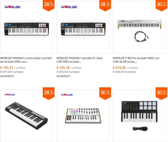 Tienda china especializada en teclados