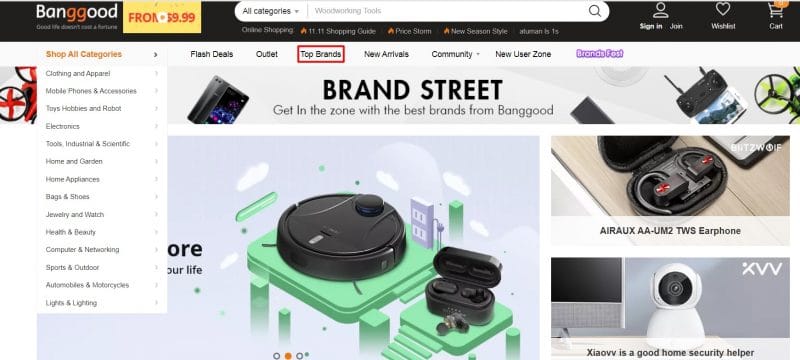 top marcas en Banggood 