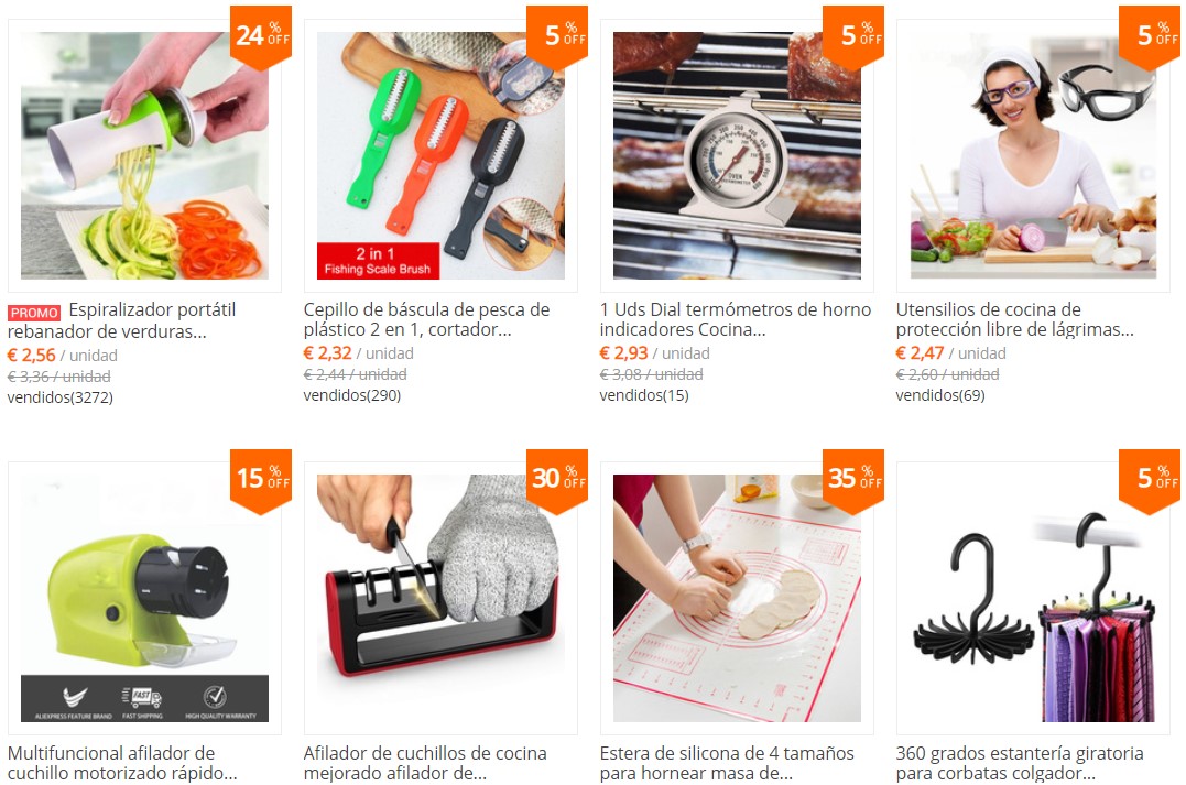 Mejores tiendas para comprar gadgets y utensilios de cocina en Aliexpress