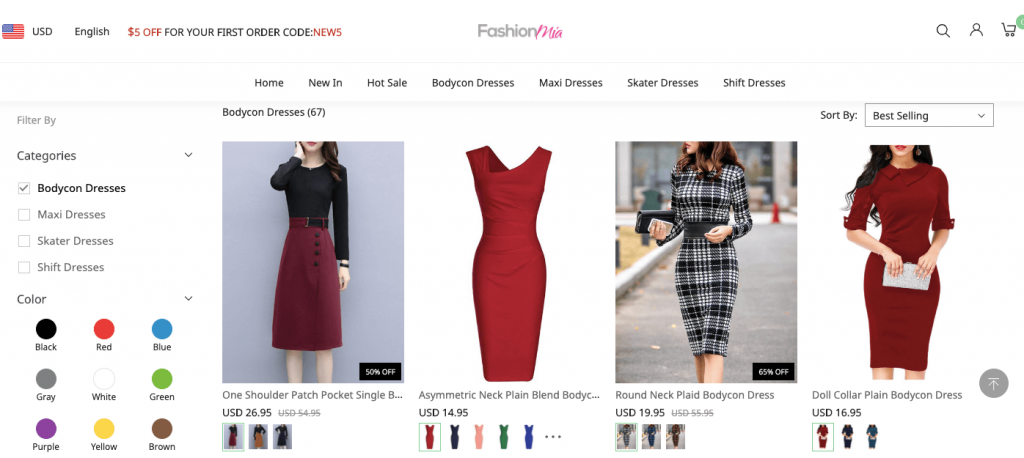 vestidos de mujer chinos