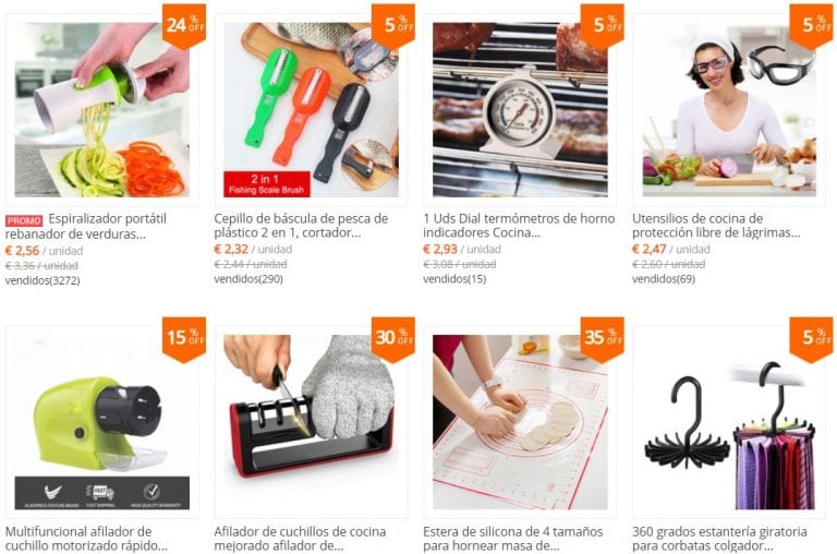 comprar utensilios de cocina al por mayor