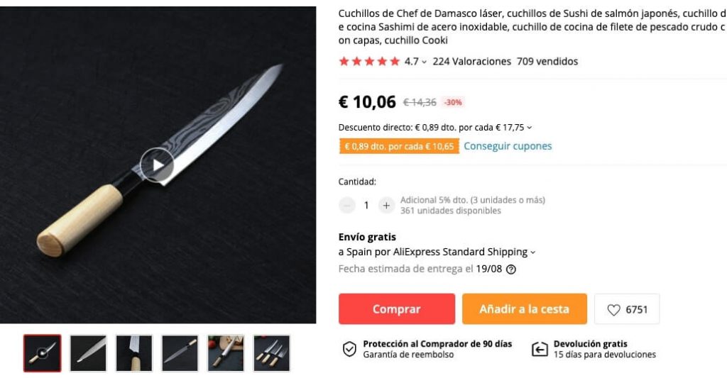 Cuchillos de Sushi