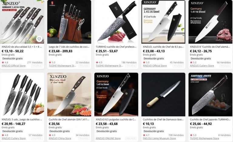 Cuchillos de cocina en Aliexpress